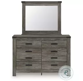 Frandern Gray Dresser with Mirror
