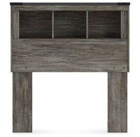 Frandern Rusti Warm Gray Twin Bookcase Headboard