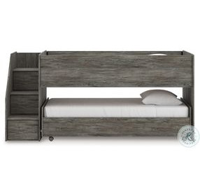 Frandern Gray Twin Over Twin Loft Bed