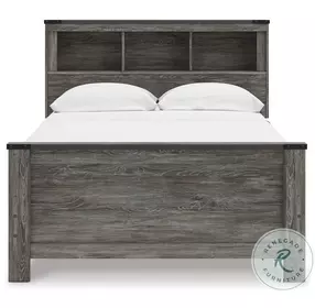 Frandern Gray Full Bookcase Panel Bed