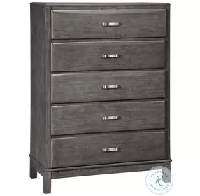 Caitbrook Gray Five Drawer Chest
