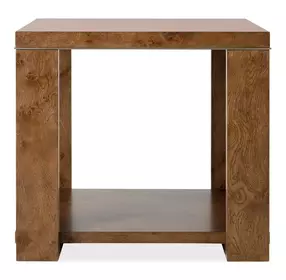 Melange Rich Golden Brown Rectangular Mulholland Round End Table