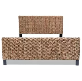 Maui Natural and Black King Panel Bed