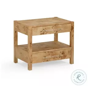 Brandyss Honey Burl Nightstand
