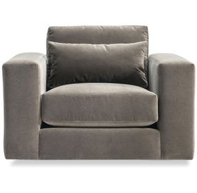 Felix Green Upholstered Swivel Lounge Chair with Pillow