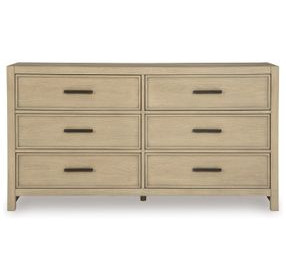 Calmoro Gray Wash 6 Drawer Dresser