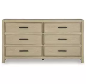 Calmoro Gray Wash 6 Drawer Dresser