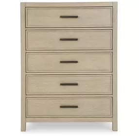 Calmoro Gray Wash 5 Drawer Chest