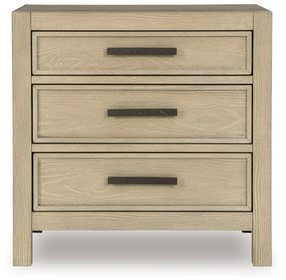 Calmoro Gray Wash 3 Drawer Nightstand