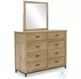 Tomtyn Light Brown Dresser with Mirror