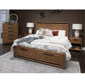 Conway Honey Wheat Storage Panel Bedroom Set