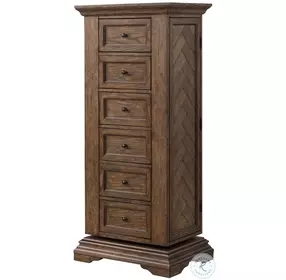 Mar Vista Brushed Walnut Swivel Lingerie Chest