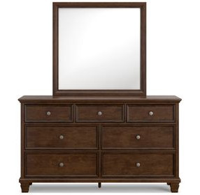 Danabrin Brown 7 Drawer Dresser and Rectangular Mirror