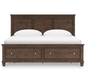 Danabrin Brown King Storage Panel Bed