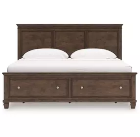 Danabrin Brown King Storage Panel Bed