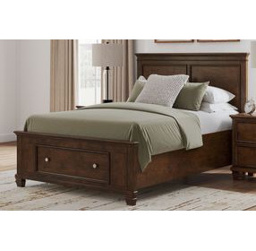 Danabrin Brown Full Storage Panel Bed