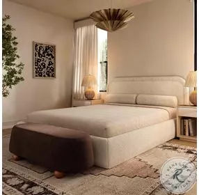 Murielle Cream Heavy Knubby Boucle Bedrooom Set