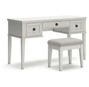 Robbinsdale Antique White Vanity With Stool