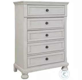 Robbinsdale Antique White Five Drawer Chest