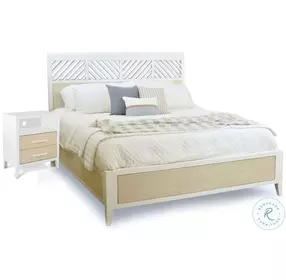 Oceanview Sand and Stark White Bedroom Set