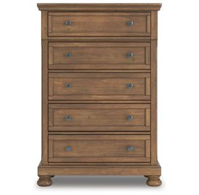 Vandenmore Medium Brown 5 Drawer Chest