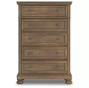 Vandenmore Medium Brown 5 Drawer Chest