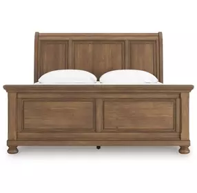 Vandenmore Medium Brown King Sleigh Panel Bed