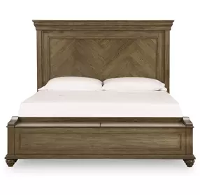 Waynely Medium Brown Queen Storage Panel Bed