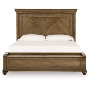 Drojan Medium Brown King Storage Panel Bed