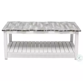 Garden Gate Distressed Grey Rectangular Coffee Table