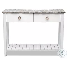 Garden Gate Distressed Grey Rectangular Console Table