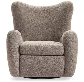 Silvi Brown Upholstered Swivel Accent Chair