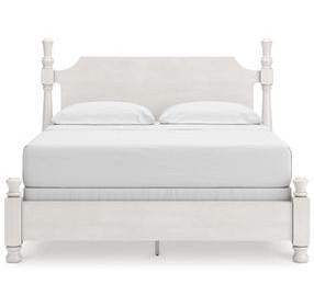 Greddinton Antique White California King Poster Bed