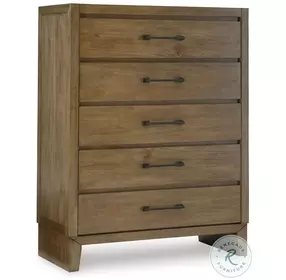 Sherbana Light Brown 5 Drawer Chest