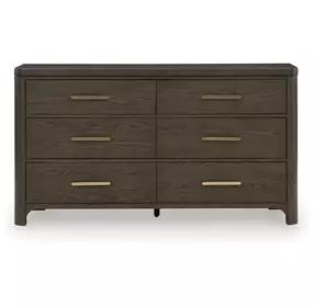 Darimore Burnished Brown 6 Drawer Dresser