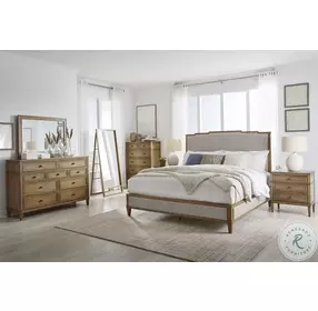 Sharlance Light Brown Upholstered Panel Bedroom Set