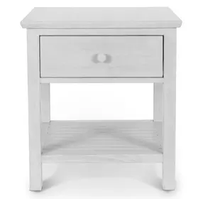 Geneva Distressed White Rectangular End Table