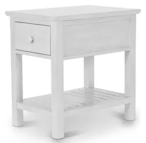 Geneva Distressed White Rectangular Chairside Table