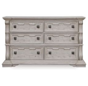 Valleymont Antique White 6 Drawer Dresser