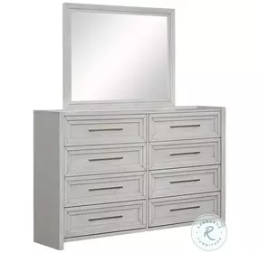 B00967 White Dresser with Mirror