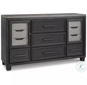 Foyland Black And Brown Dresser
