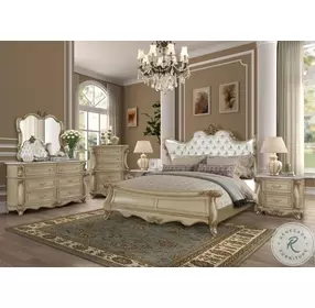 Monique Champagne Panel Bedroom Set