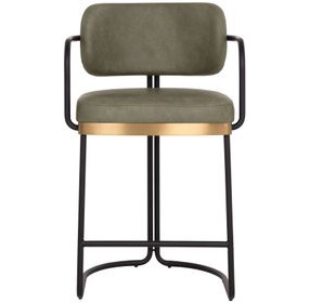 Jalvin Ivanhoe Pine Upholstered Counter Height Stool