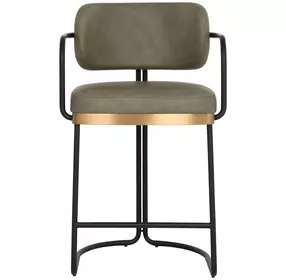 Jalvin Ivanhoe Pine Upholstered Counter Height Stool
