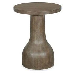 Saddlewood Light Porpoise Round Accent Table