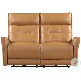 Ellington Lucca Butterscotch 62" Power Reclining Loveseat with Zero Gravity