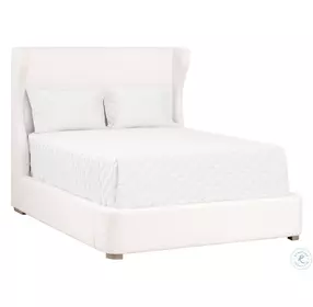 Balboa Natural Gray California King Upholstered Panel Bed