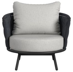 Java Gray Upholstered Outdoor Accent Chair Set of 2