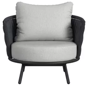 Java Gray Upholstered Outdoor Accent Chair Set of 2