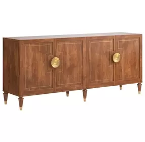 Boulevard Brown 4 Door Credenza
